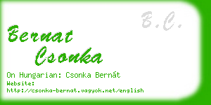 bernat csonka business card